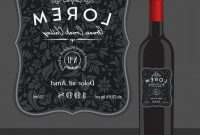 Decorative Wine Bottle Label Template Vector  Cqrecords within Template For Wine Bottle Labels