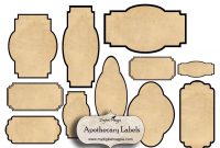 Digital Collage Sheet Blank Apothecary Labels Antique Shabby Inside inside Antique Labels Template
