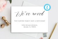 Digital Moving Card We've Moved Card Template Minimal  Etsy regarding Moving Home Cards Template