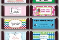 Diy Candy Bar Wrapper Templates – Personalized Candy Bars  Candy in Hershey Labels Template