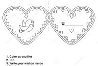 Diy Children Educational Creative Game Make A Valentine Day Card inside Valentine Card Template For Kids
