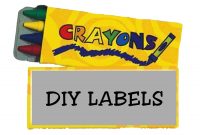 Diy  Pack Crayon Box Label Template  Etsy within Crayon Labels Template