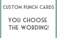 Diy Printable Punch Cards  You Choose Wording This Is Great For pertaining to Reward Punch Card Template