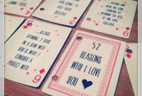 Diy  Things I Love About You Deck Cards Gift  Gifts  Wrapping intended for 52 Things I Love About You Deck Of Cards Template