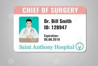 Doctor Id Card Stock Vector Illustration Of Health with regard to Hospital Id Card Template