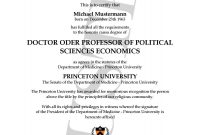 Doktortitel Kaufen Princeton University  Berufszertifi…  Degree for Doctorate Certificate Template
