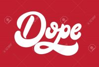Dope Vector Handwritten Lettering Made In 's Style Template throughout Dope Card Template