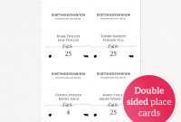 Double Sided Place Cards With Meal Options · Wedding Templates And with Wedding Menu Choice Template