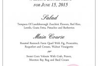 Download Free Stylish Templates For Your Wedding Menu  Printables with regard to Free Printable Menu Templates For Wedding