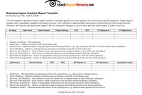 Downloadable Business Impact Analysis Template in Business Analyst Report Template