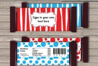 Dr Seuss Hershey Candy Bar Wrappers  Personalized Candy Bars inside Hershey Labels Template