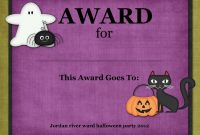 Editable Halloween Costume Awards Hashtag Bg Costume Contest intended for Halloween Costume Certificate Template