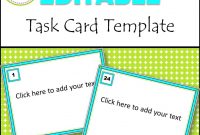 Editable Task Card Templates  Bkb Resources intended for Task Card Template