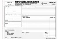 Electrical Invoice Template Free And Job Sheet Template For within Work Invoice Template Free Download