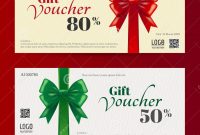Elegant Christmas Gift Card Or Gift Voucher Template Stock Vector throughout Free Christmas Gift Certificate Templates