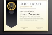 Elegant Diploma Award Certificate Template Design Vector Image with Elegant Certificate Templates Free