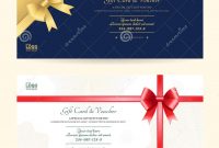 Elegant Gift Voucher Or Gift Card Template Stock Vector for Elegant Gift Certificate Template
