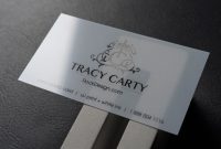 Elegant Transparent Plastic Name Card Design – Tracy Carty inside Transparent Business Cards Template