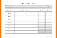 Employee Daily Work Schedule Template Excel  Smorad within Daily Work Report Template