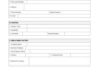 Employee Job Application Form in Job Application Template Word