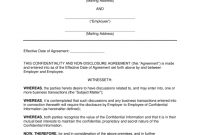 Employee Nondisclosure Agreement Nda Template  Eforms – Free in Word Employee Confidentiality Agreement Templates
