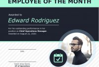 Employee Of The Month Certificate Of Recognition Template Template within Manager Of The Month Certificate Template