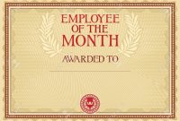 Employee Of The Month  Certificate Template Royalty Free Cliparts inside Employee Of The Month Certificate Template