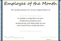 Employee Recognition Certificate Templates Free  This Is in Employee Of The Year Certificate Template Free
