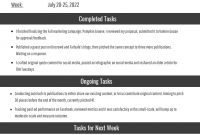 Employee Weekly Report Template  Venngage for Weekly Activity Report Template