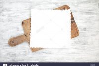 Empty Clear Menu Template On Chopping Board On Wood Background Stock within Empty Menu Template