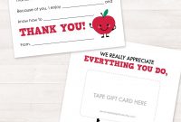 End Of Year Teacher Gift Card Holder Teacher Appreciation Gift with regard to Thank You Card For Teacher Template
