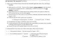 Enrollment Form And Agreement within Tuition Agreement Template