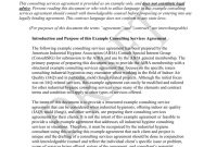 Example Consulting Services Agreement pertaining to Consulting Service Agreement Template