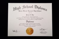 Fakehighschooldiplomatemplate  Jeffrey D Brammer  Fake High for Fake Diploma Certificate Template