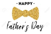 Fathers Day Card Design With Lettering Golden Bow Tie Butterfly with regard to Tie Banner Template