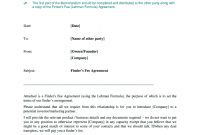 Finder Fee Agreement Sample  Fill Online Printable Fillable within Free Referral Fee Agreement Template