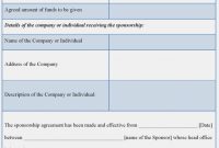 Five Doubts You Should Clarify About  Form Information intended for Corporate Sponsorship Agreement Template