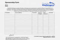 Five Solid Evidences Attending  The Invoice And Form Template with Blank Sponsorship Form Template