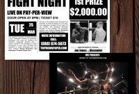 Flyer Mma Boxing Showdown Old Newspaper Template Google Docs pertaining to Old Newspaper Template Word Free