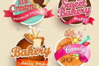 Food Label Or Sticker  Bakery Ice Cream Candy Sweet Bakery Stock pertaining to Sweet Labels Template