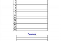 Football Depth Chart Template Excel Format Or Baseball Lineup Card inside Baseball Lineup Card Template