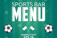 Football  Sports Bar Menu Card Design Template Stock Vector within Football Menu Templates