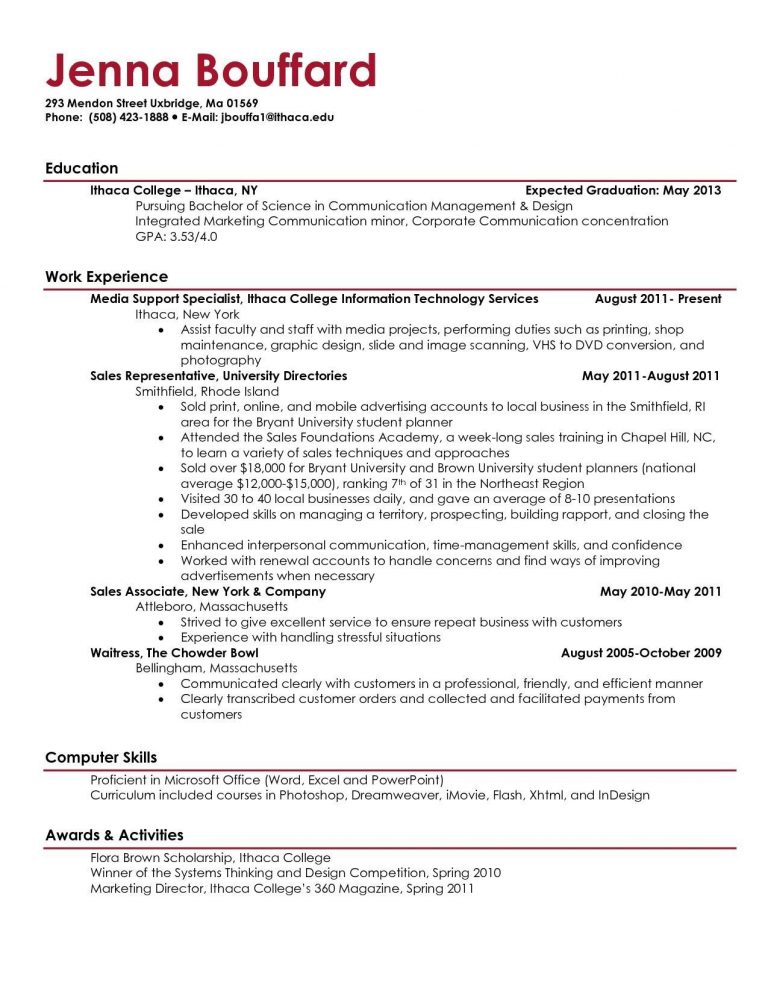 college resume template download microsoft word