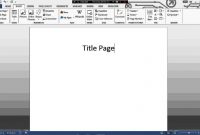 Formatting Page Numbers For Turabian Th Ed Using Microsoft Word with Turabian Template For Word
