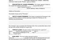 Free Alabama Commercial Lease Agreement Template  Pdf  Word regarding Business Lease Agreement Template Free