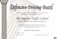 Free Arizona Traffic School Easy Online Courses Improv® Defensive inside Safe Driving Certificate Template