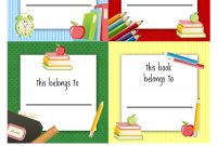 Free Back To School Book Labels For Kids  Kids  School Labels intended for Book Label Template Free