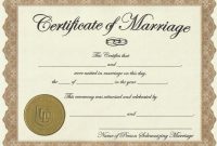 Free Blank Marriage Certificate Template  Toha pertaining to Blank Marriage Certificate Template
