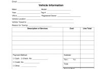 Free Car Towing Receipt Template  Word  Pdf  Eforms – Free with Towing Service Invoice Template