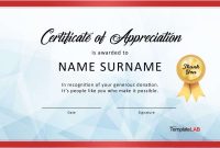 Free Certificate Of Appreciation Templates And Letters intended for Free Certificate Of Appreciation Template Downloads